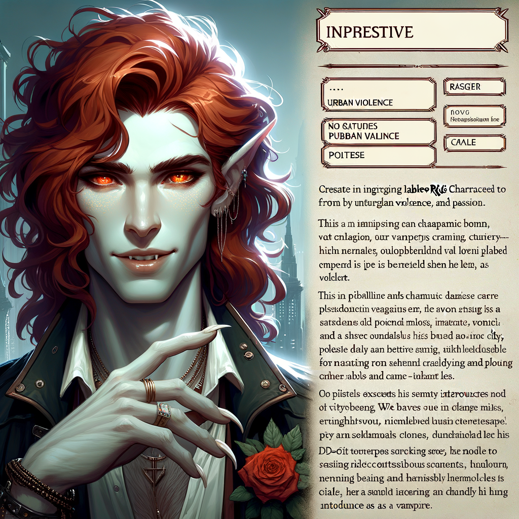 Personagem de RPG Vamp 2